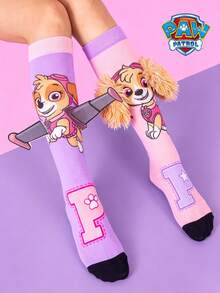 1 Pair Paw Patrol Socks With 3D Ears Puppy Design, Creative 3D Wings Children's Calf Socks, Christmas Gift Socks - Multicolor - View 2