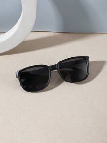 1 PC Men's Casual Cool Square Fashion Glasses Lightweight PC Frame Spring Legs Polarized Lens Simple For Travel Casual Outing With Glasses Box - Multicolor - View 3