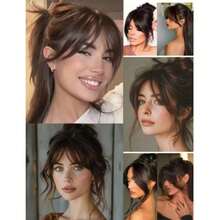 Fake Bangs Hair Piece Top Hair Supplement Women Volumizing Eight-Character Bangs Lightweight Invisible Hair Extension Patch - A - View 6