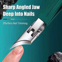 High-Precision Nail Clipper, Suitable For Thick Nails And Ingrown Nails, Made Of Premium Stainless Steel, With Soft Handle And 25-Degree Angled Ultra-Sharp Blade. This Thick Nail Clipper Is Specifically Designed For Elderly People, With Anti-Splash Function, Suitable For Elderly Use - A - View 2