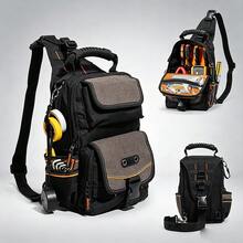 DEWALT Multi‑Pocket Tool Bag, Portable Hand‑Held Hardware Tool Organizer, Wear‑Resistant Tool Storage Pouch For Home Improvement Repair, Electrician Carpenter DIY Maintenance Hand Tools Carry Bag - A - View 2
