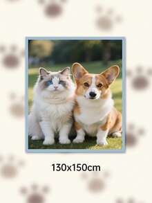 Custom Photo Text Throw Blanket, Personalized Picture Collage Fleece Blanket, Customized Pet Memory Photo Blanket For Sofa Bed Home Decor Gift - Multicolor - View 40