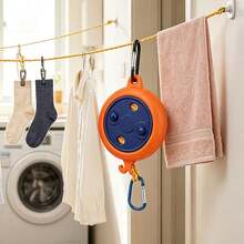 33ft Retractable Travel Clothesline With 4 Clothespins, Windproof Portable Laundry Drying Rope Set With Carabiner Hook, Strong Grip Non-Slip No-Drill Installation, Lightweight Compact, Suitable For Camping Hiking RV Hotel, Essential Gift For Outdoor Campers - 33 Ft/10 M - View 15
