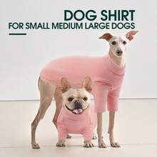 1pc Dog Vest, Dog Knitted Sweater, Warm Knitted Long Sleeve Pet Vest, Soft And Comfortable Dog Loungewear, Dog Inner Layer For Cold Weather, Suitable For Large, Medium And Small Dogs - Pink - View 5