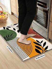 1/2件裝矽藻土浴室地墊，復古波希米亞花卉圖案風，超吸水防滑快乾，適合浴室、廚房與餐廳，理想家居裝飾浴室地墊禮物，節日禮物 - 彩色 - 查看 18