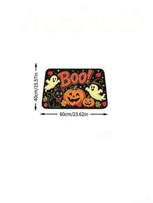 Halloween Boo Print Doormat, Black Cat Ghost Pumpkin Maple Leaf Non-Slip Durable Entryway Rug, Decorative Front Door Mat For Porch Patio Indoor Outdoor Decor - Ghost Doormat - View 13
