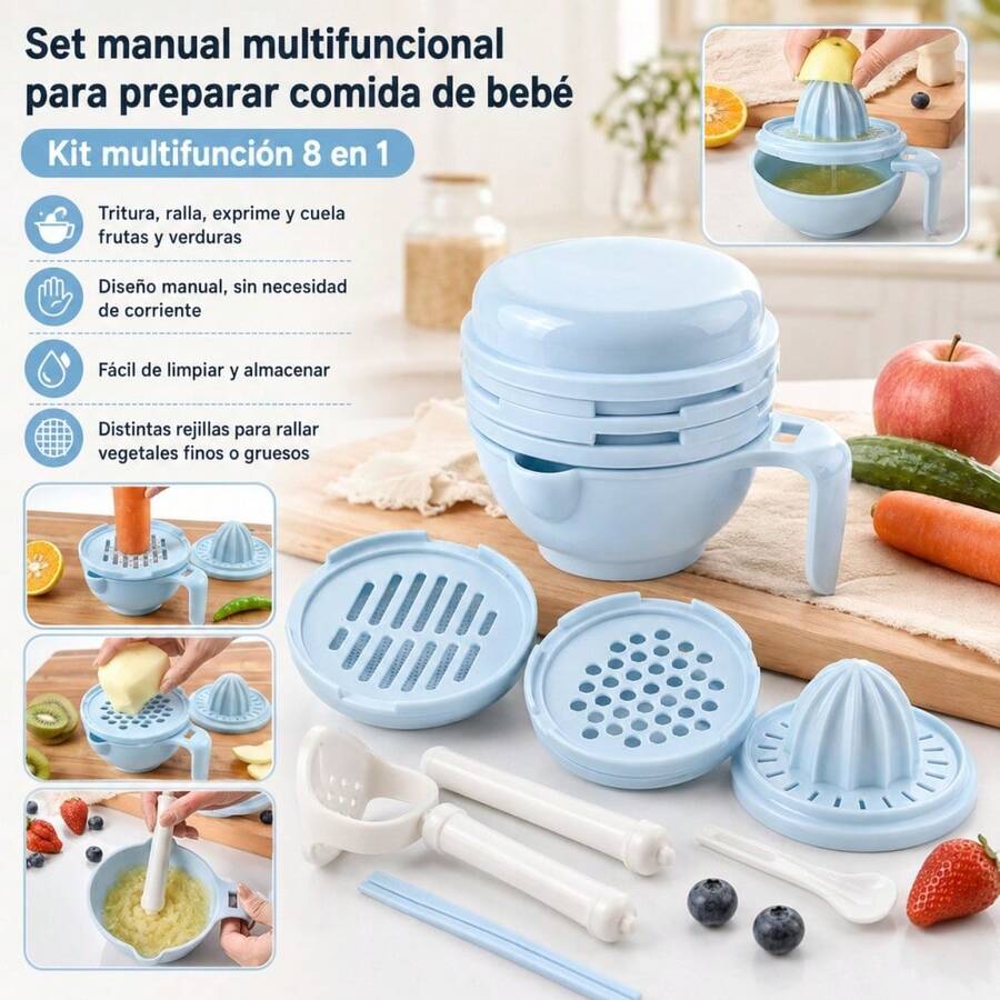 Baby Food Container - Blue - View 1