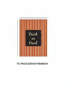 1pc Frameless Striped Halloween Thanksgiving Quote Wall Art Print, Vintage Fall Cozy Decor For Dorm, Bedroom, Party, Back To School Gift, Funky Posters - Multi-color - View 13