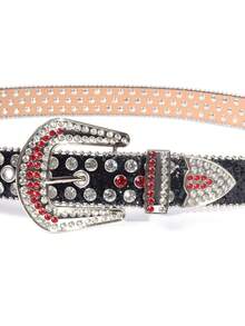 1pc Sparkling Rhinestone Belt Street Fashion Suitable For Plus Size Women And Men - Perfect For Western Cowgirl And Cowboy Outfits, Dresses And Jeans - Multicolor - View 6