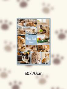 Custom Photo Text Throw Blanket, Personalized Picture Collage Fleece Blanket, Customized Pet Memory Photo Blanket For Sofa Bed Home Decor Gift - Multicolor - View 57