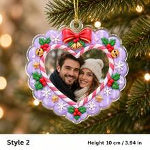 1 buah Ornamen Foto Personalisasi, Ornamen Natal Bingkai Kustom, Hadiah Kenang-kenangan Foto untuk Pasangan, Keluarga, Dekorasi Pohon Natal, Hadiah Natal - MultiWarna - View 18
