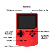 GAMINJA GC58 8-Bit Handheld Game Console, Mini Retro Game Machine, Pocket Portable Handheld Console, High-Definition Display, Long Battery Life, Classic Vintage Game Console - View 6