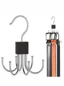 3pcs/2pcs/1pc 360° Rotating Belt Hanger, Space-Saving Multi-Functional Closet Storage Rack, Suitable For Belts, Bras, Ties, Scarves, Tank Tops And Wallets, Ultimate Accessory Storage Solution, Perfect Choice For Birthday, Wedding, Party, Perfect Gift For Colleagues, Friends And Family, Back To School - A - View 3