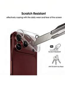 3Pcs HD Clear Camera Lens Protector, 9H Hardness Tempered Glass Full Cover Anti-Scratch Shatterproof Bubble Free Camera Lens Film, Compatible With IPhone Duo 17 18 Pro Max Pro Air - Clear - View 4