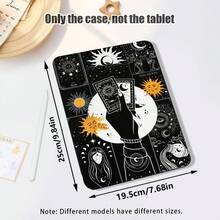 Playing Cards, Girl, Sun Painted Effect Tablet Protective Case, Built-In Pen Slot, With Stand, Compatible With Honor 8/9/10/X8/X8A/X9/X8Pro/X9Pro/ MatePad SE 11 Inch/MatePad 11 Inch/11.5 Inch/MatePad Pro/Apple 10th Gen/11th Gen 2025 (A16)/ Galaxy Tab A7/A9 And Other Popular Models - Multicolor - View 3