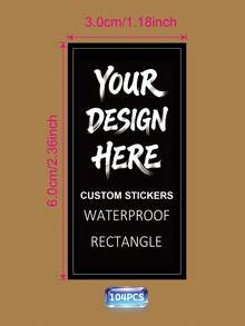 1/32/72/104pcs Custom Printed Rectangle Labels For Bottle, Personalized Waterproof Rectangular Stickers, Customized Printed Rectangle Label For Candles, Jars, Packaging Seals, Product Labels, Rectangle Sticker For Business Logo - Multicolor - View 14