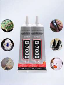 B-7000 Rhinestone Jewelry Adhesive, 3ml/25ml/50ml/110ml Optional, Precision Fine Needle Design, Waterproof And Flexible Liquid Adhesive, Suitable For DIY Handcrafting, Perfectly Fits Pearl, Gemstone, Crystal And Embossed Stone Inlay - Multicolor - View 4