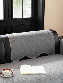 1PC Chenille Minimalist Style Irregular-Edge Sofa Cushion, Skin-Friendly & Breathable, All-Season Universal, Non-Slip & Dustproof, Suitable For 1-4 Seater Sofas As Decorative & Protective Cover. - Grey - View 6
