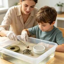 Turtle Poop Collector Efficient Basking Platforms Turtle Tank Waste Collector Circular Turtle Toilet Turtle Aquarium Accessories - XL - View 3