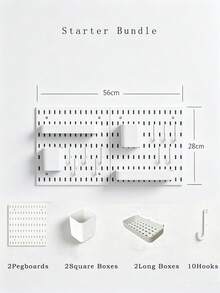 Rak Penyimpanan Papan Berlubang, Rak Dinding, Papan Penyimpanan Dinding Multifungsi, Rak Penyimpanan Kait Modular Tanpa Pengeboran, Rak Penyimpanan Bumbu & Peralatan Dapur, Rak Penyimpanan Perlengkapan Mandi Kamar Mandi, Rak Penyimpanan Kosmetik & Perawatan Kulit Kamar Tidur, Rak Kunci Pintu Masuk, Pengatur Perlengkapan Kantor Belajar, Rak Penyimpanan Dinding Asrama, Papan Penyimpanan Alat, Papan Penyimpanan Pengatur Meja, Cocok Untuk Dapur, Kamar Mandi, Kamar Tidur - MultiWarna - View 8