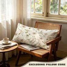 Sarung Bantal Panjang Motif Kupu-Kupu Pink Hijau, Gaya Vintage, Dekorasi Kamar Tidur dan Sofa, Poliester, Dekorasi Rumah, Sentuhan Lembut - MultiWarna - View 2