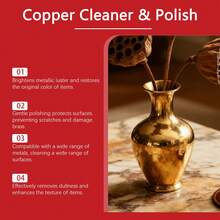 Copper Cleaner & Polishing Agent, Copper Pot & Copper Utensil Oxidation Remover, Gentle Metal Luster Cleaning Solution - Liquid - View 7
