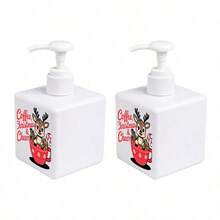 Square Plastic Foam Soap Dispenser Bottle With "Freezin' Season" Winter Christmas Print, Foaming Hand Soap Pump Bottle For Bathroom Countertop Home Decor - Multicolor - View 17