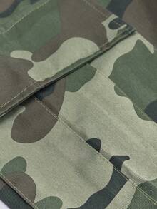 Men's Spring/Autumn Casual Fashion Lightweight Camouflage Cargo Pants, Outdoor Workwear Long Pants - Army Green - View 5