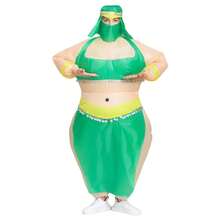 Adult Sultan Prince & Princess Couple Inflatable Costume, Arabic Palace Theme Funny Inflatable Doll Outfit, Halloween Carnival Party Cosplay Stage Performance Costume - Multicolor - View 8