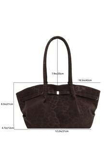 Fashionable Leopard Print Shoulder Bag, Strap Design, Suitable For Women Shopping, Dating, Gifts And Daily Use - Coffee Brown - View 2