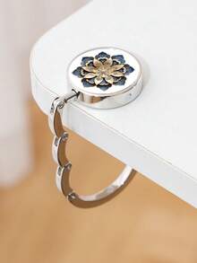 1pc Mandala Pattern Bag Hook, Multi-Color Metal Folding Table Edge Bag Holder, Portable Desk Bag Hanger For Students Backpack, Sturdy Space-Saving Door Wall Hook Organizer For Bags, Hats, Umbrellas, Dorm, Office, Kitchen, Graduation Gift - Multicolor - View 12