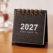 1 قطعة تقويم 2027 - تصميم عمودي قابل للقلب مدمج، ربط بحلقة معدنية متينة، تخطيط شهري واضح، مناسب للمنزل أو المكتب أو المدرسة، العودة إلى المدرسة - متعدد الألوان - مشاهدة 16