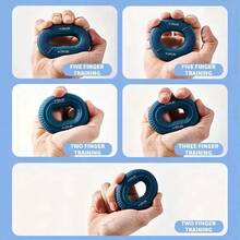 1pc Dual Weight Silicone Grip Ring Professional Hand Strength Exerciser Tire Style Hand Fitness Grip Ring For Men & Women - A - View 3