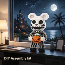 Personalized Creative Halloween Series Collection, 2000+ Pieces, Room Creative Decoration, Desktop Ornament, Halloween Gift, Birthday Gift, Christmas Gift, Graduation Gift, Best Friend Gift, Couple Gift, New Year Gift, Suitable For Everyone - Multi-color/ys1673/Halloween Bear - View 4
