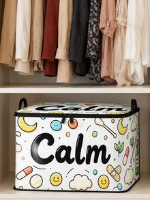 Clothing And Medicine Storage Box, Creative TNT Fun Storage Box, First Aid Medicine Storage Bag, Foldable With Lid Large Capacity Home Clothing Storage Organizer, Zipper Storage Box, Quick-Pull Foldable Bag, Blanket Organizer Bag, Bathroom Storage Box, Home Gift, Guest Room Storage, Wardrobe Organizer Box, Household Essential, Moving Day Must-Have, Dorm Storage, Back To School Gift, Perfect Gift - Multicolor - View 8