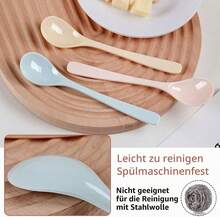 Set Of 6 Multi‑Coloured Melamine Soup Spoons, Long Handle 16 X 3.4 Cm, Table Spoons For Noodles, Soup And Daily Household Dining - Multicolor - View 4