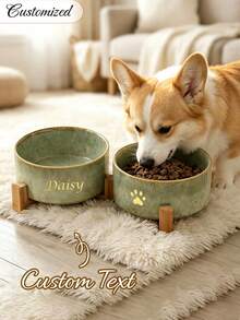Personalized Ceramic Pet Bowl - Customized Cat & Dog Food Bowl, Custom Design Dog Bowl, Personalized Dog Food Bowl With Name, Dog Gift, Cat Gift, Gift For Dog Lovers - Multicolor - View 2