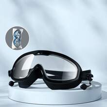 1 pièce Lunettes de natation anti-buée haute définition et imperméables, myopie, taille adulte, lunettes de natation à grand cadre, équipement de natation - Multicolore - Voir 3