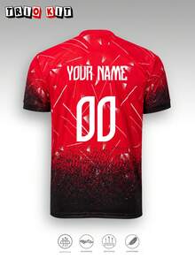 Customized Brazil Men's Football Jersey & Youth Lightweight Soft & Match, Training, Casual Wear & Gift & World Cup - Red - View 4