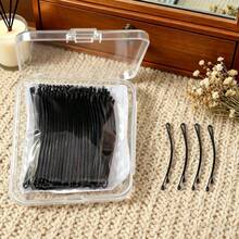Curved Bobby Pins Flat Bobby Pin Firm Grip Long Bobby Pins For Thick Hair Ball Tip Durable Hair Pins With Clear Storage Box For Salon Daily & Party Hairstyle Styling - Multicolor - View 7