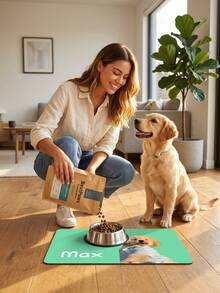 Customized Pet Feeding Mats, Customized Pet Photo And Name Meal Mats, Pet Food Bowl Mats, Suitable For Food And Water, Pet Lovers, Easy To Clean, Beautiful, Keep The Feeding Area Clean - Multicolor - View 9