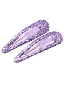 10/20pcs Kids Sequin BB Hair Clips, Colorful Cute Hair Clips, Bangs Clips, Side Clips, Children Hair Accessories Gift - Multicolor - View 8