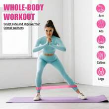 5pcs Set Resistance Band Set With Storage Bag, Elastic Fitness Training Bands, Suitable For Yoga, Pilates, Strength Training And Home Workout - A - View 5