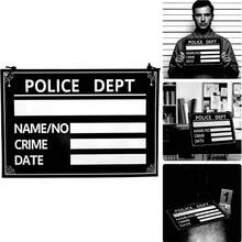 Halloween Prisoner Costume Name Tags, Prison Prisoner Name Labels 5pcs Set - Includes 4 Label Boards, 1 Pen - Suitable For Roleplay And Short Film Character Immersion Experience, Theme Party - Multicolor - View 4