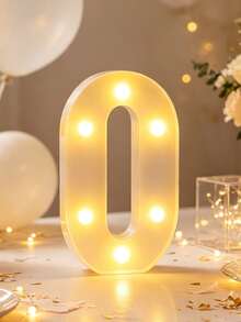 21cm 1st 16th 18th 30th 生日派對裝飾 LED 跑馬燈數字燈，週年紀念求婚裝飾發光數字燈，居家裝飾數字燈 - 21cm白色數字 - 查看 18