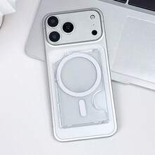 1pc MagSafe Magnetic Transparent Wallet Card Holder Stand, Compatible With All Phone Models Magnetic Card Sleeve Phone Case Card Slot Protective Cover - Clear - View 12