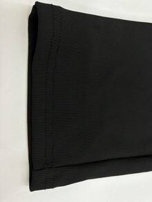 XLLAIS Ribbed Contrast Trim Halter Sports Backless Top & Capri Leggings Workout 2 Pieces Set, Women Activewear Outfit For Gym Yoga - Black - View 6