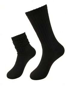 6/3/1 Pairs Men's Long Socks, Loose Knit Socks For Spring/Summer/Autumn/Winter, Unisex Loose Fit Socks, Men's Boat Socks, Christmas Gift - Multicolor - View 5