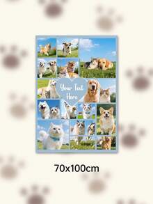Custom Photo Text Throw Blanket, Personalized Picture Collage Fleece Blanket, Customized Pet Memory Photo Blanket For Sofa Bed Home Decor Gift - Multicolor - View 55