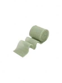 5 Buah Pita Chiffon Hijau Sage, Pita Kain Rumbai Vintage, Pita Rumbai Buatan Tangan, Untuk Bunga, Pita Pembungkus Kado, Pita Pernikahan dan Dekorasi Natal, Kerajinan DIY, Dekorasi Pesta, Dekorasi Baby Shower dan Pesta Ulang Tahun - Hijau Sage - View 11